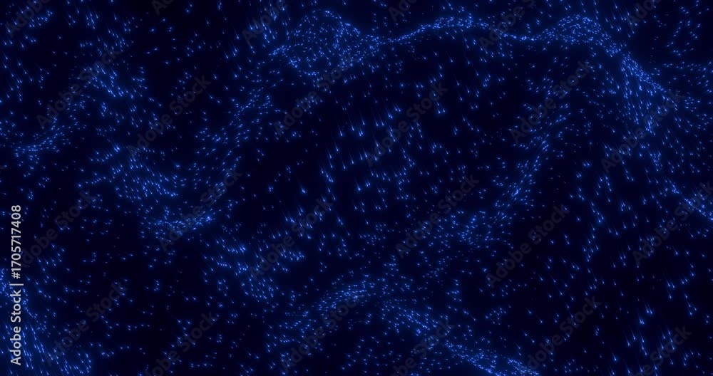 Aufkleber neural flow loop abstract data stream animation with glowing particles