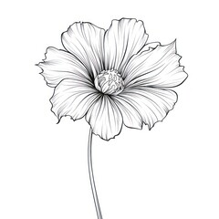 Flower drawing sketch plant.