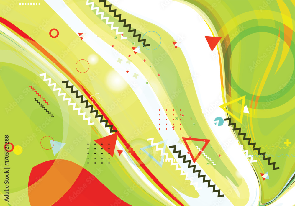 Poster abstract geometric background with colorful elements. vector illustration. eps 10.