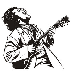 vector illustration of a musician 