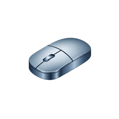 A modern wireless computer mouse isolated on transparent background