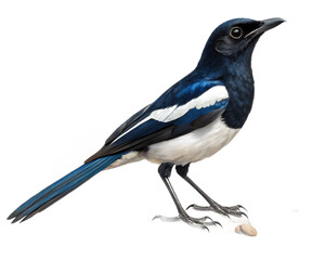 crow on a white background