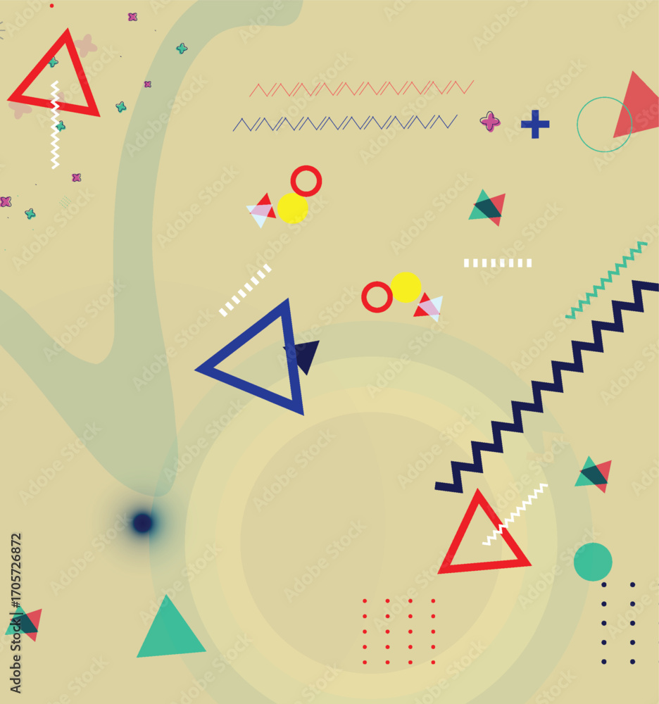 Poster abstract geometric background with colorful elements. vector illustration. eps 10.