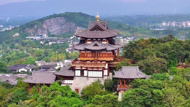 &zwnj;Scenic view of Dongpo Pavilion in Yixing, Wuxi City, Jiangsu Province, China&zwnj;