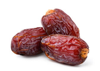 Dates fruit isolated on white.