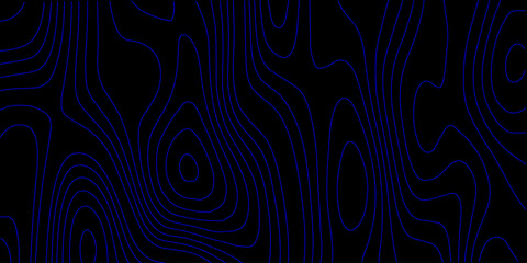 Futuristic Digital Elevation Map Design with Smooth Blue Contour Patterns and Minimalistic Dark Background for Technical and Geographical Applications
