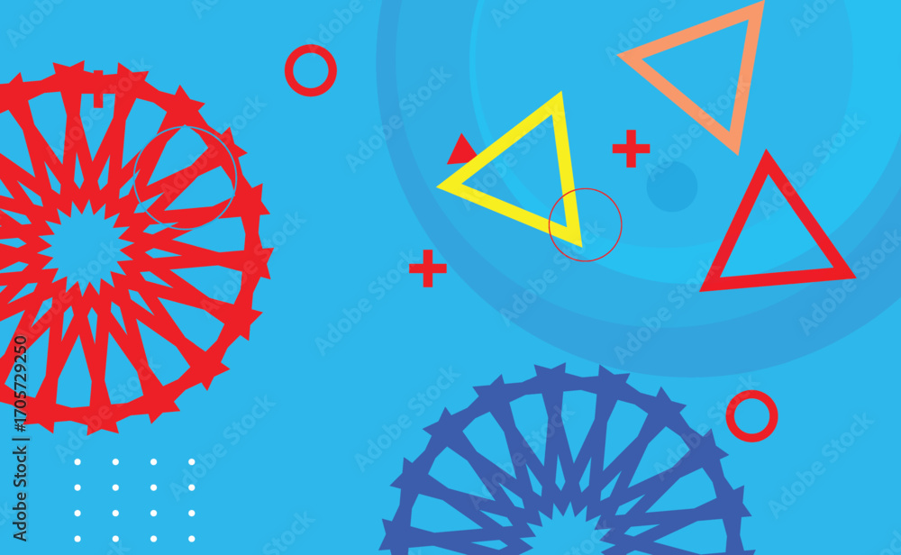 Poster abstract geometric background with colorful elements. vector illustration. eps 10.