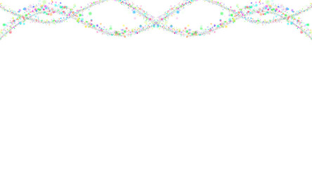 Colorful Festive Garland Decoration on Transparent Background
