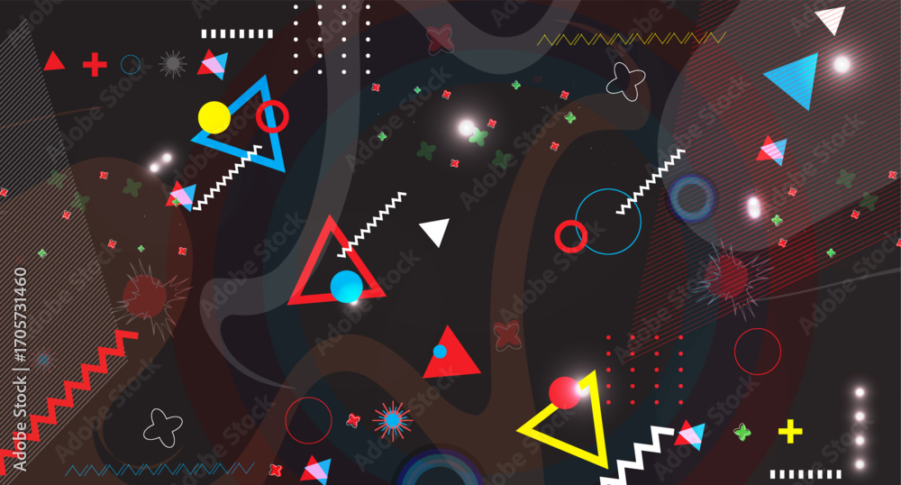 Poster abstract geometric background with colorful elements. vector illustration. eps 10.