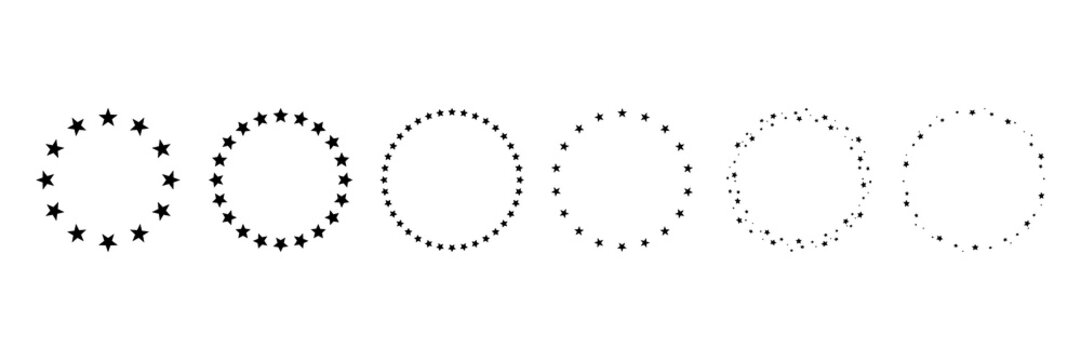 Set of dotted circles 