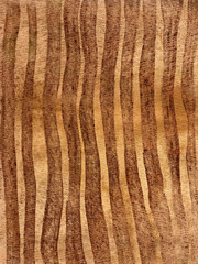 Watercolor abstract background with brown and beige fall stipes. Hand painted illustration. For design, print, fabric or background.