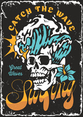 Catch the wave with a skull design for surfing