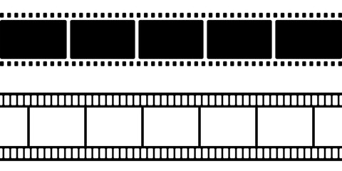 Video frame strip set, film strip, negative, reel, photo reel, video reel, photography, photo negative border set