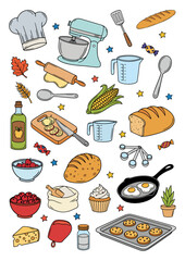 Culinary sticker set color