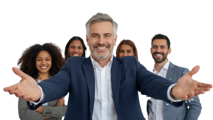 Welcoming and Diverse Business Team Ready to Collaborate