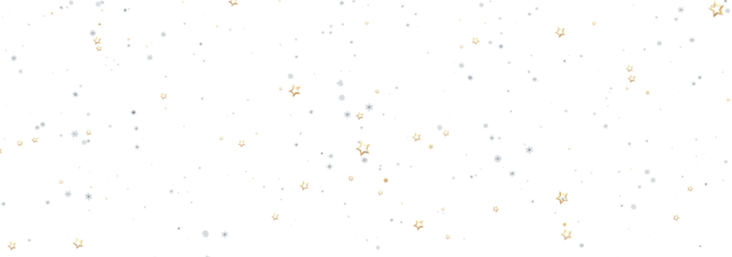 Beautiful image of gold and silver stars on white. Perfect for holidays, celebrations, and magical themes.