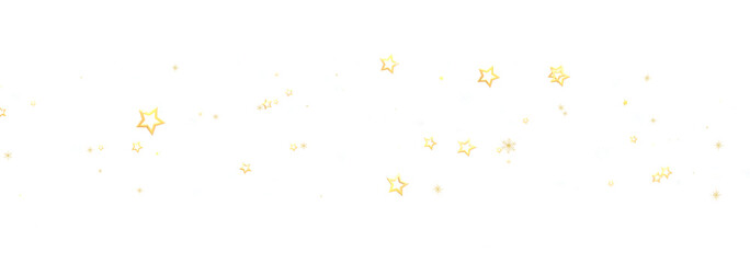 Beautiful image of golden stars scattered on a white background, perfect for festive designs.