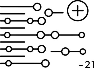 Minimalist Line Diagram Circuit Electrical Connections Schematic Engineering Illustration