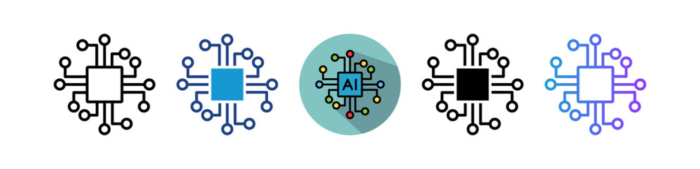 Artificial Intelligence multiple icon