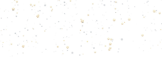 Sparkling festive background with gold and silver stars. Perfect for holidays.