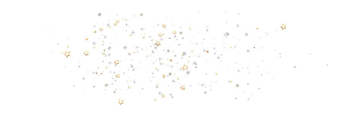 Sparkling star dust background with gold and silver stars. Perfect for festive designs.