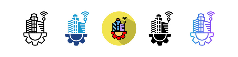 Smart Infrastructure multiple icon