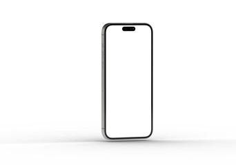 High-quality photo of a modern smartphone with a blank screen, perfect for app presentations or website mockups.