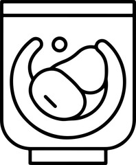Outline Handdrawn Soybean Seed in Jar Container Food Icon Element