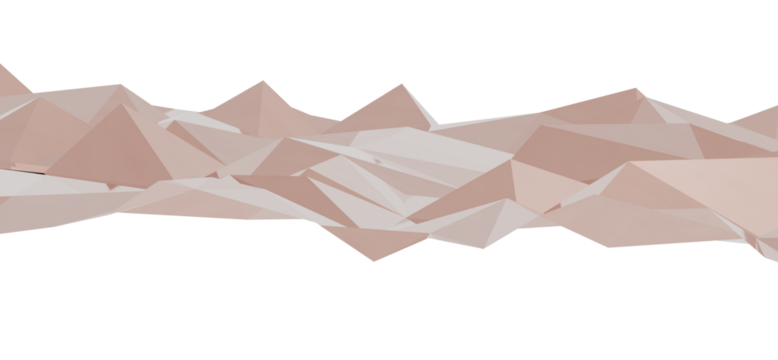 Low poly mountain range illustration. Abstract beige and white color palette. Ideal for backgrounds, presentations, and design projects.