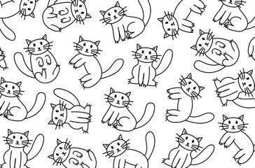 Background with cats, cute kittens.