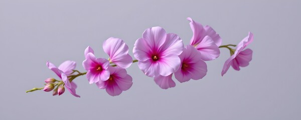 Pink Flowers with Purple Centers