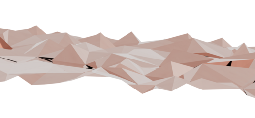 Modern, abstract background featuring a low poly landscape in soft peach tones. Ideal for presentations, websites, and design projects.