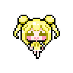 Fototapeta premium Pixel art girl 04 walking (3)