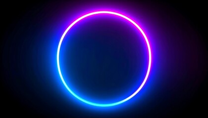 Obraz premium Neon oval frame, vibrant colors