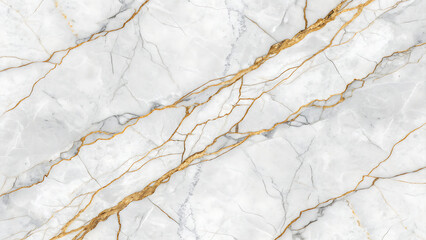 Elegant white marble texture with golden veins