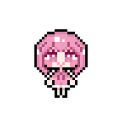 Pixel art girl 01 upright (1)