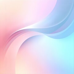 Obraz premium Abstract pastel gradient background with smooth curved wave shapes in soft pink, blue, and purple tones. Minimal and elegant design, perfect for wallpapers, presentations, posters, and modern graphic 