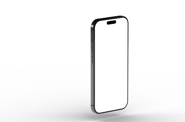 High-quality image of a modern smartphone with a blank screen, perfect for app presentations or website mockups. Download now!