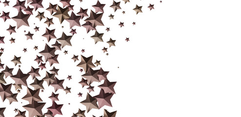 Abstract background with brown 3D stars. Perfect for festive designs.