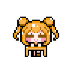 Pixel art girl 04 Sitting at the desks 02 (8)