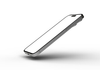 High-quality image of a modern smartphone with a blank screen, perfect for app presentations or website mockups.