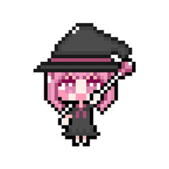 Pixel art girl 01 witch 03 (1)