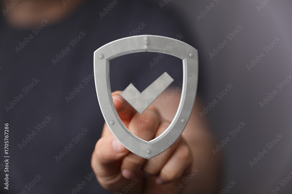 Poster ensuring digital safety with robust security measures. protect your data.