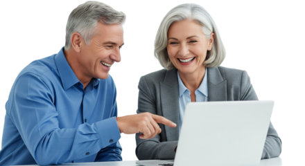 Older Adults Collaborating with Laptop Technology
