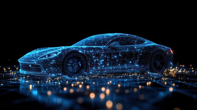 Futuristic car concept, digital design