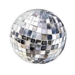 Silver Disco ball silver round disco.