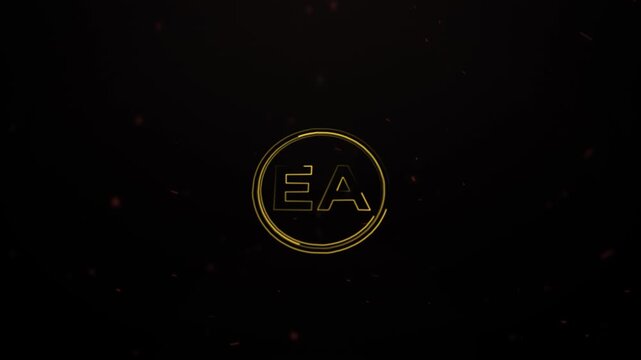 Elegant Golden EA Logo Intro Animation