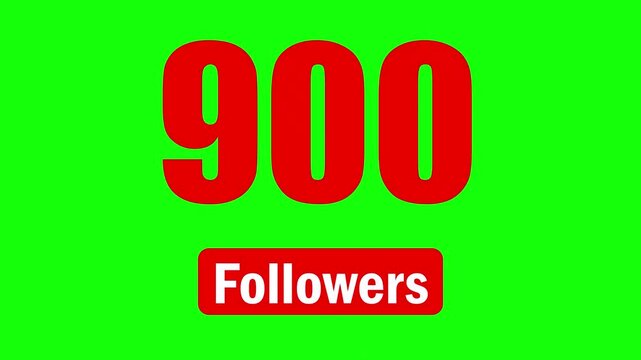 Celebrating 900 followers milestone green screen video asset