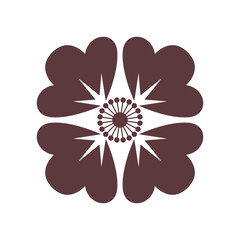 Japanese floral ornament icon