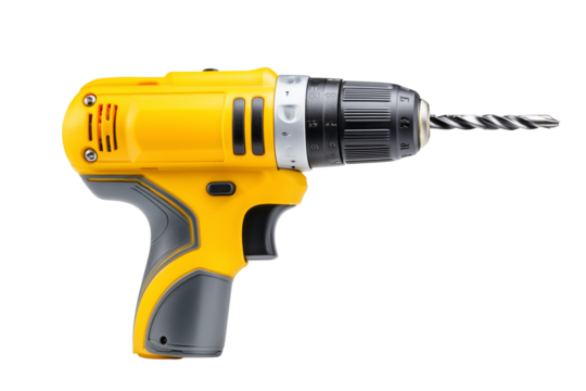 Yellow electric drill